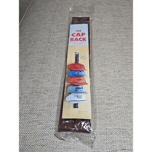 Vintage THE CAP RACK New in Package - Holds 10 Caps or Hats - Mounts To Wall